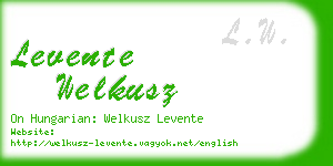 levente welkusz business card